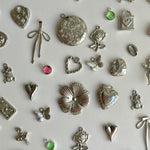 304 Edelstahl Silber Charms