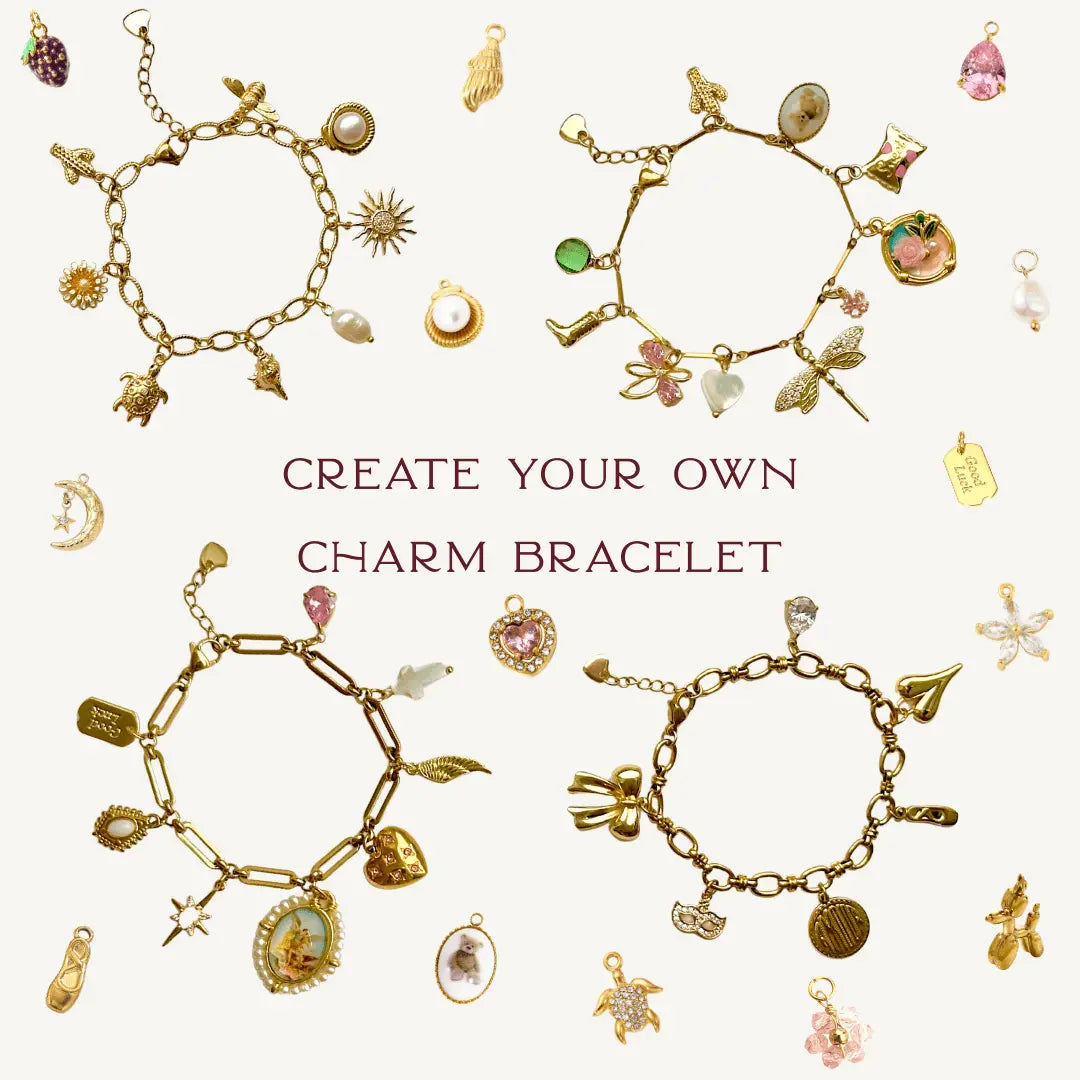 Gestalte dein eigenes Gold Charm Armband - Meadory