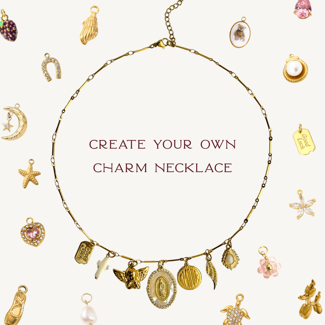 Gestalte deine eigene Gold Charm Halskette - Meadory