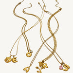 Gold Buchstaben Halskette - Meadory