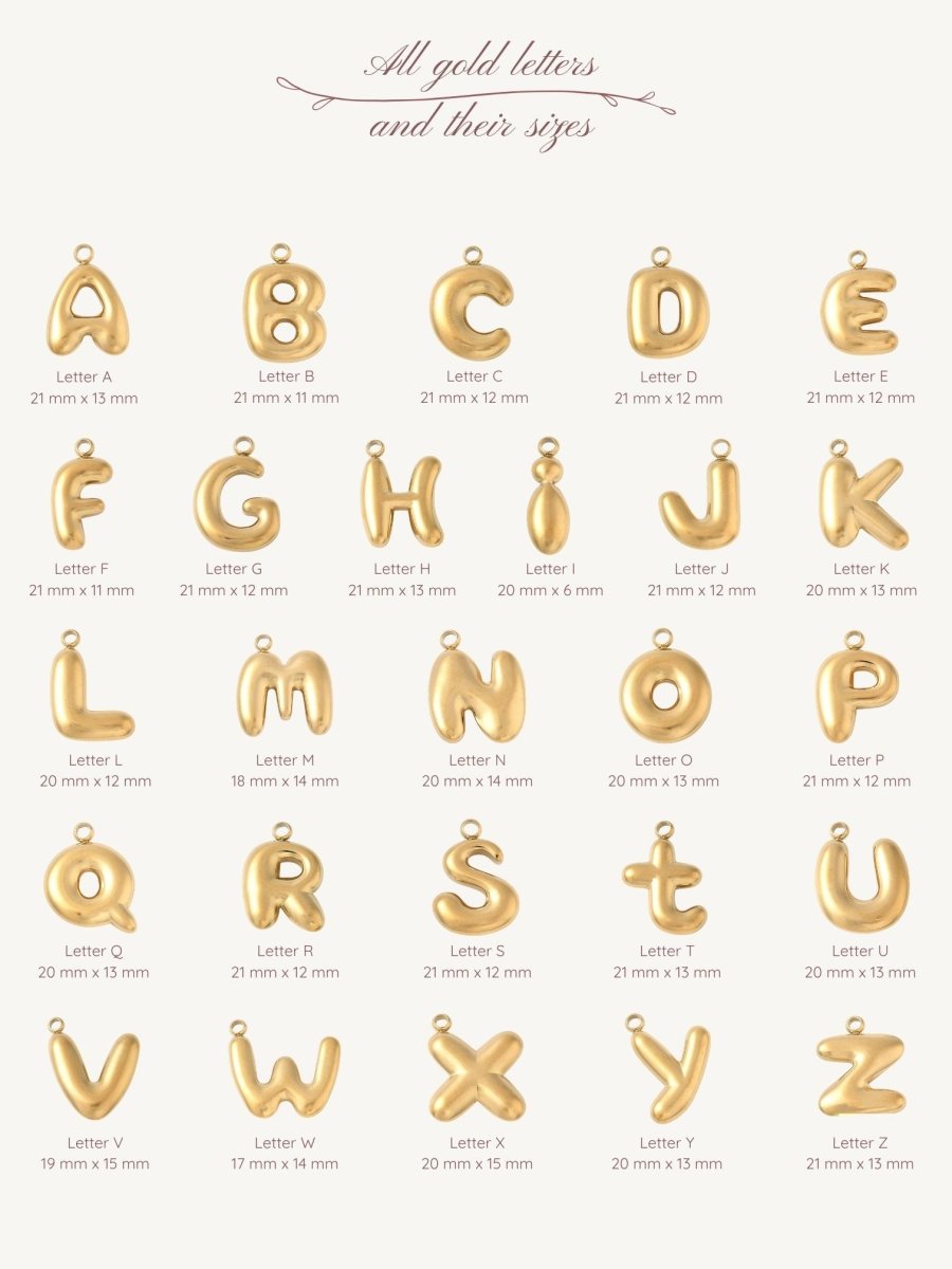 Gold Buchstaben Halskette - Meadory