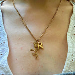 Gold Buchstaben Halskette - Meadory