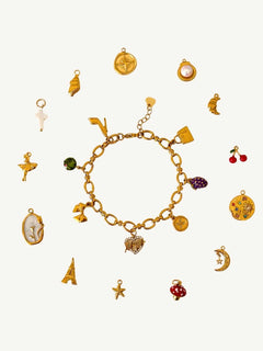 Gold Charm Armband - Meadory