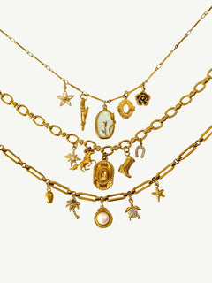 Gold Charm Halskette - Meadory