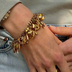 Golden Gem Charm Armband - Meadory