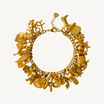 Golden Gem Charm Armband - Meadory