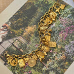 Golden Glamour Charm Armband - Meadory