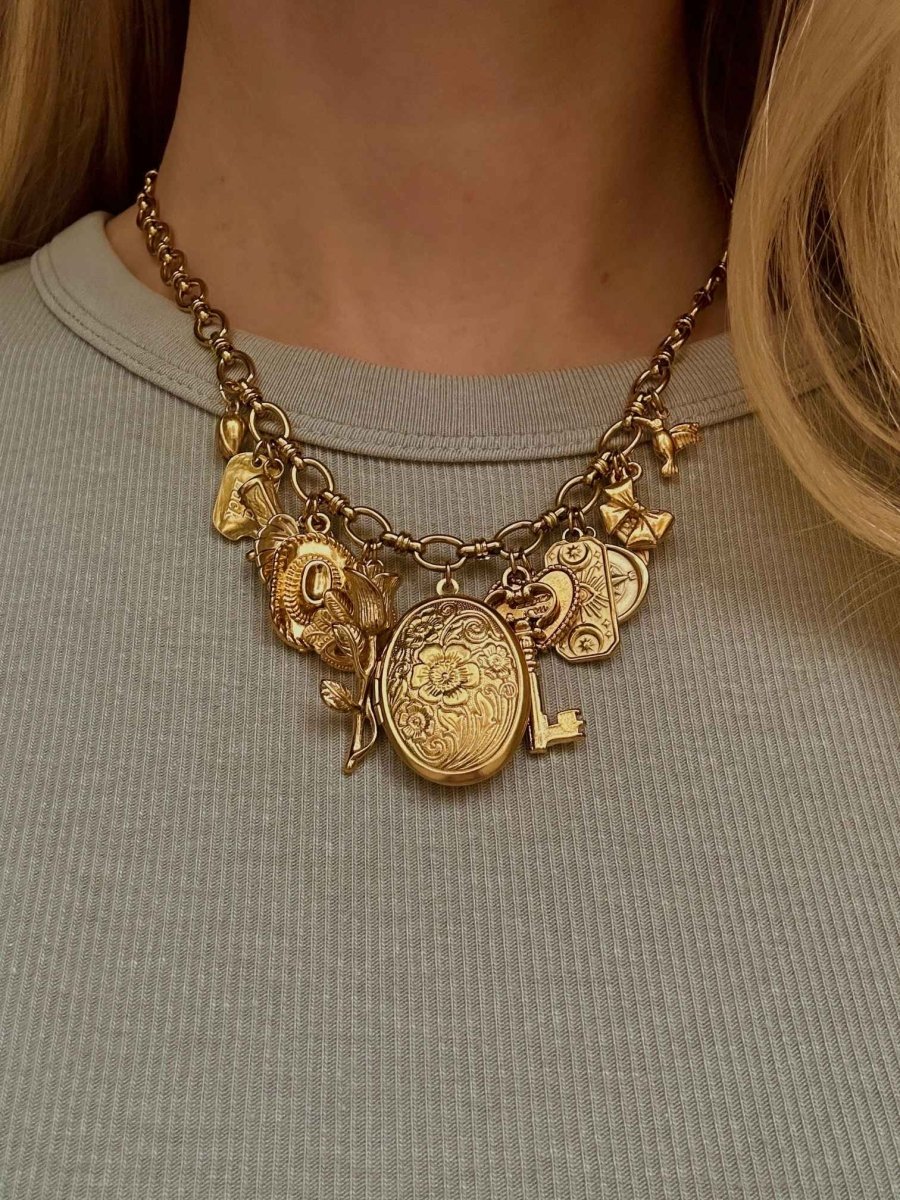 Golden Locket Halskette - Meadory