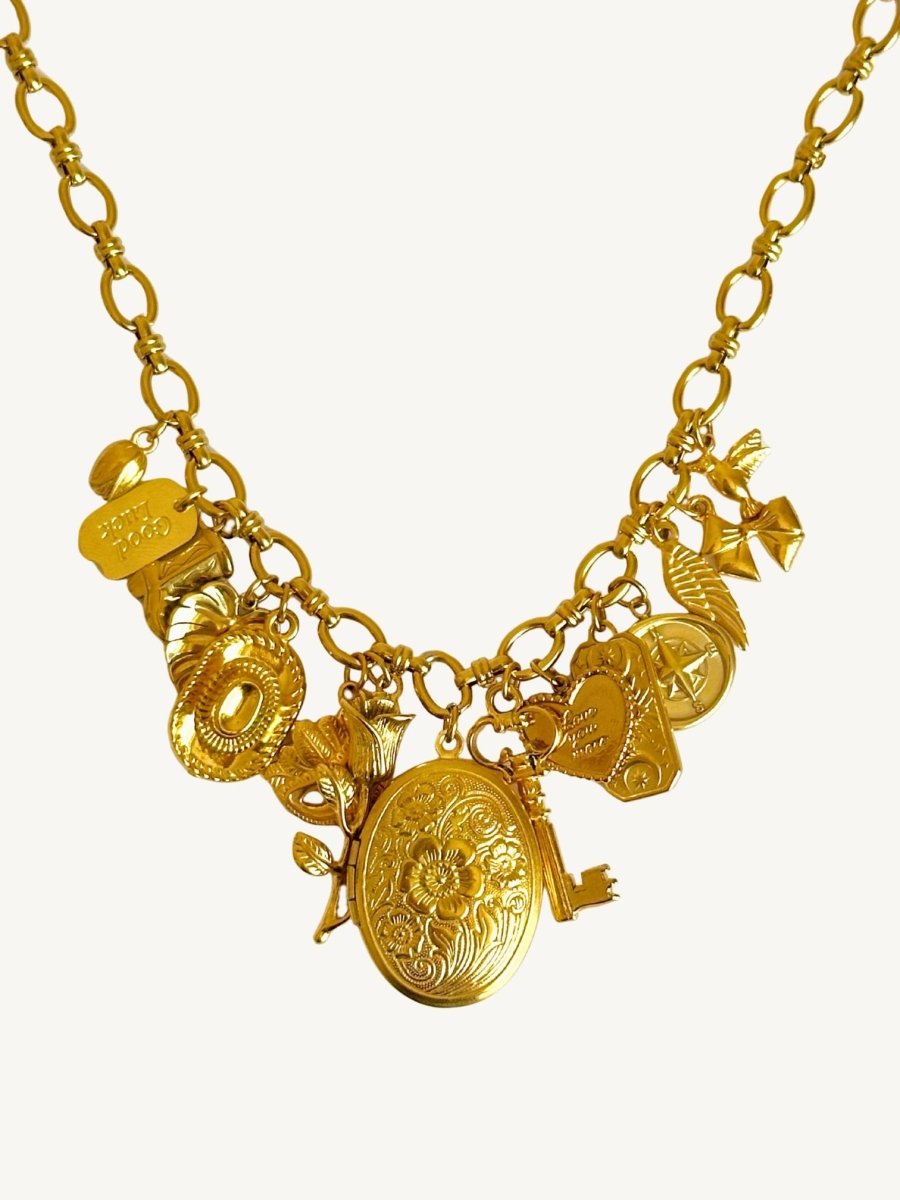 Golden Locket Halskette - Meadory