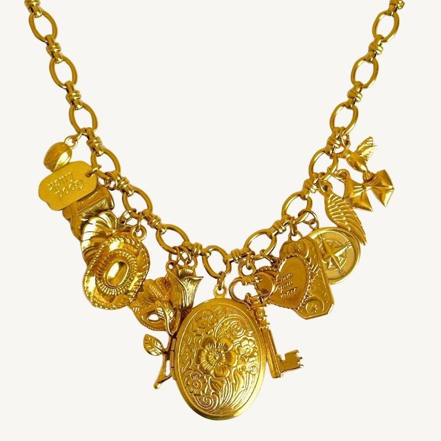 Golden Locket Halskette - Meadory