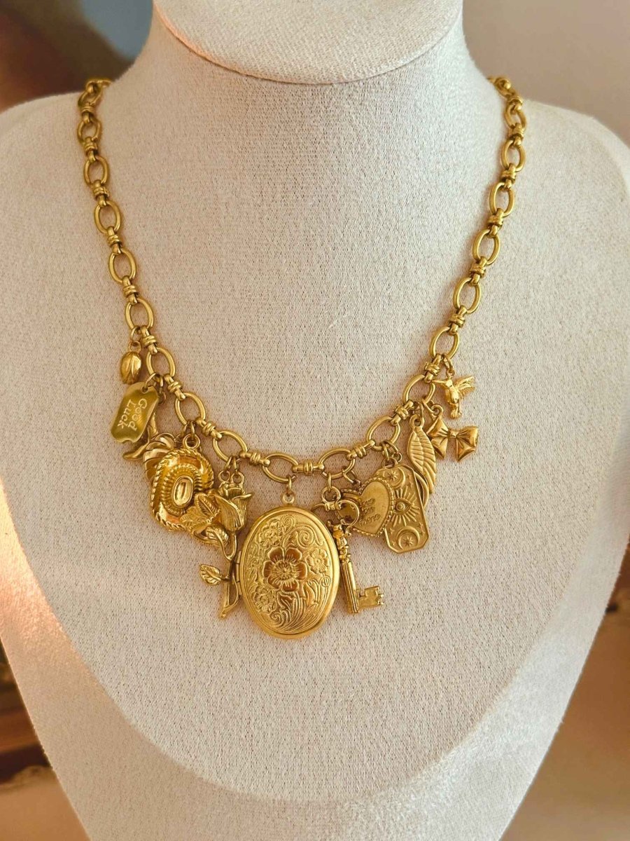 Golden Locket Halskette - Meadory