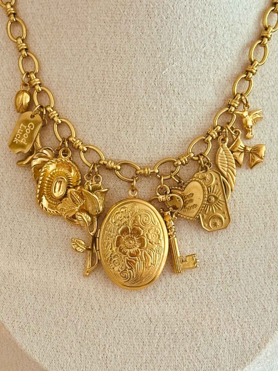 Golden Locket Halskette - Meadory