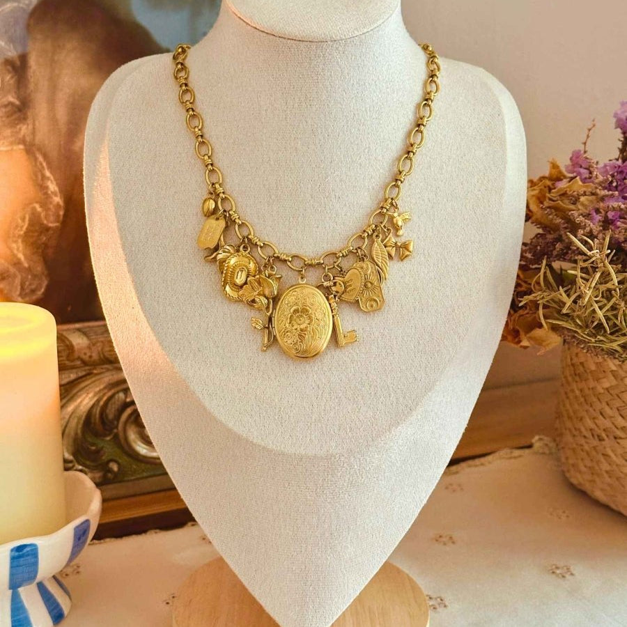 Golden Locket Halskette - Meadory