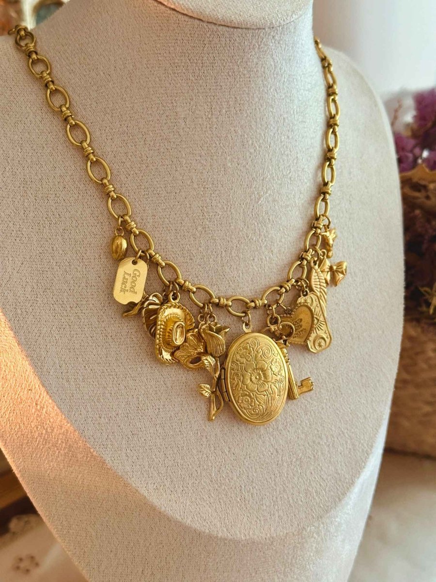 Golden Locket Halskette - Meadory
