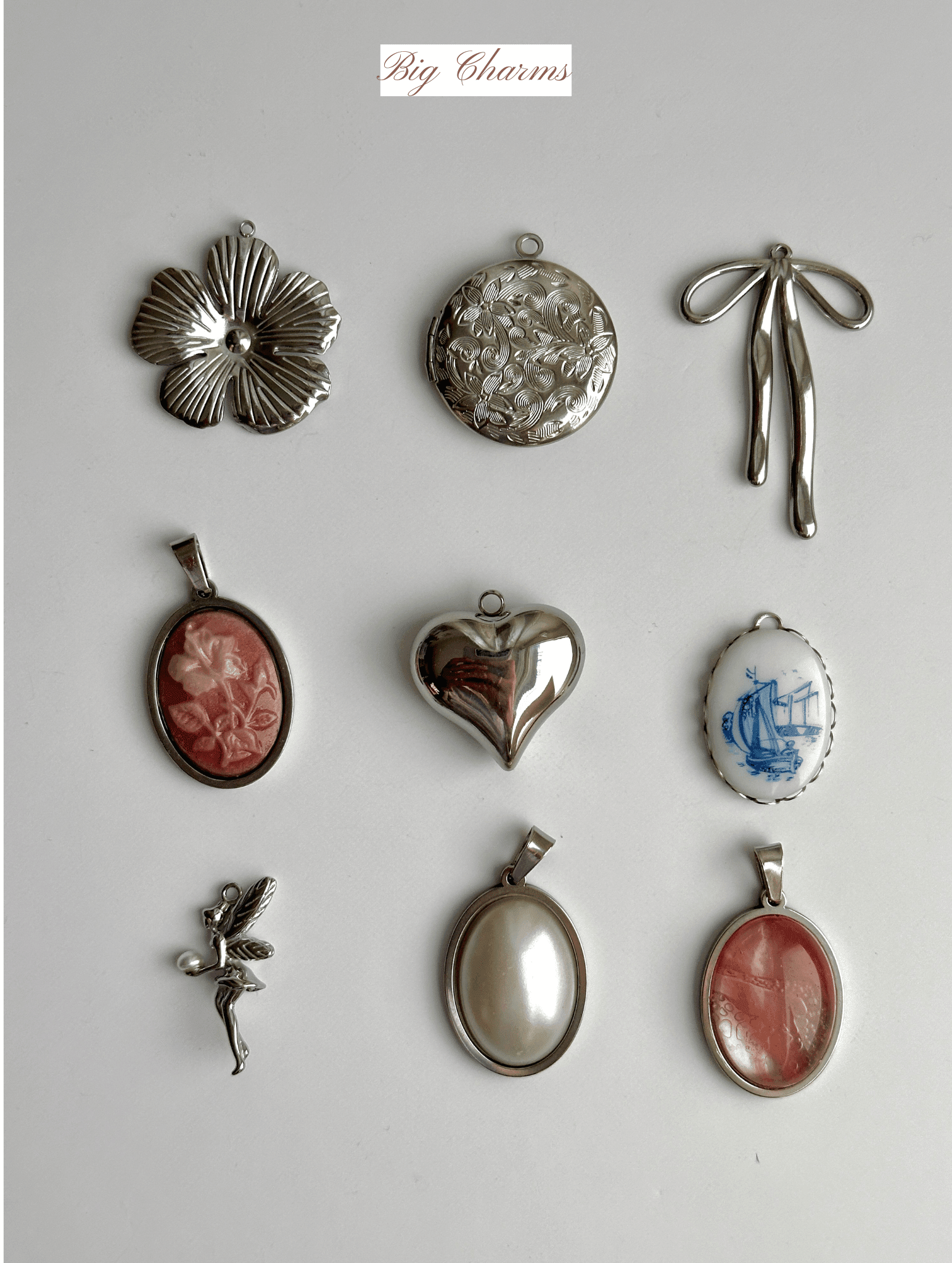 Handgefertigte Vintage Charms und 304 versilberte Edelstahl Charms - Meadory