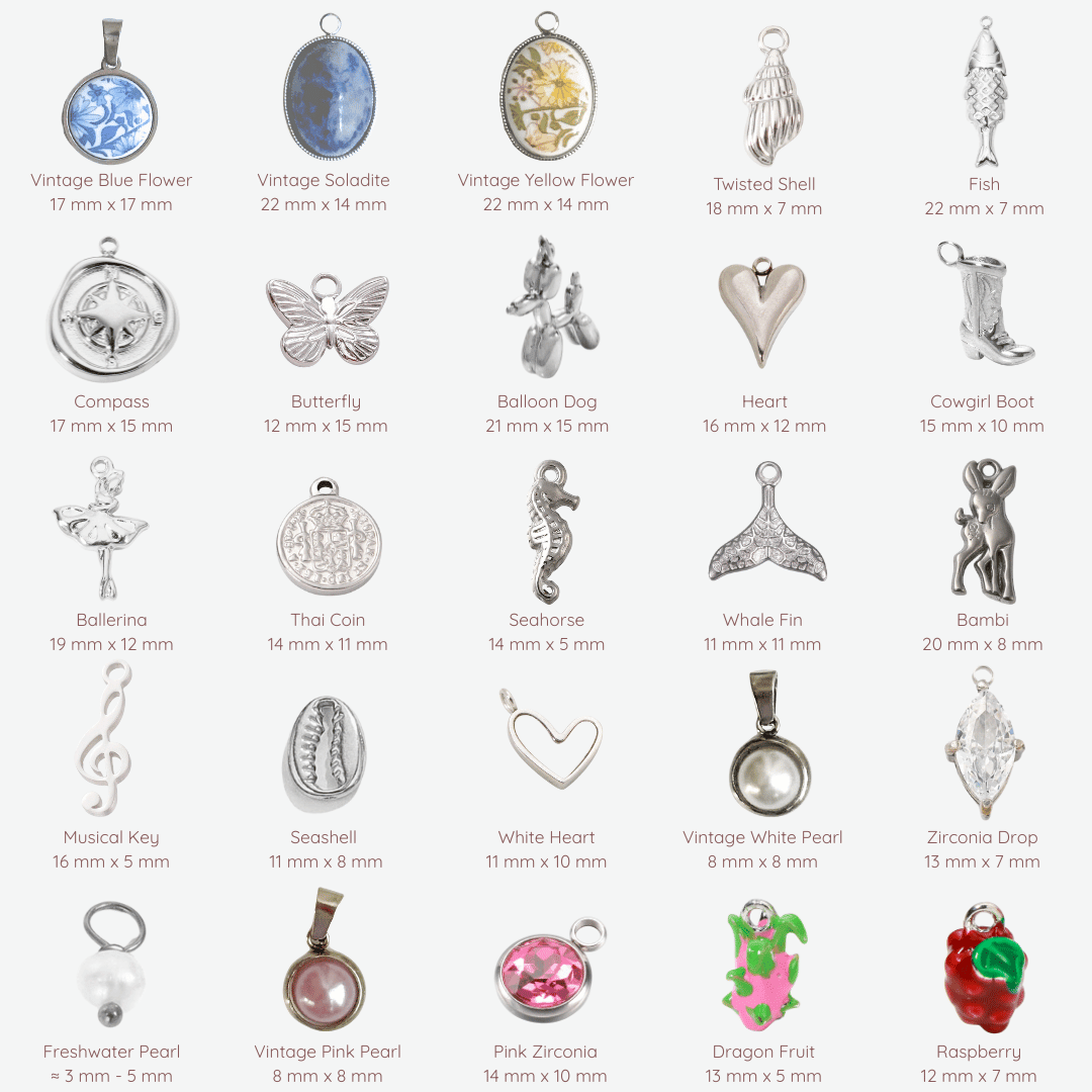 Handgefertigte Vintage Charms und 304 versilberte Edelstahl Charms - Meadory