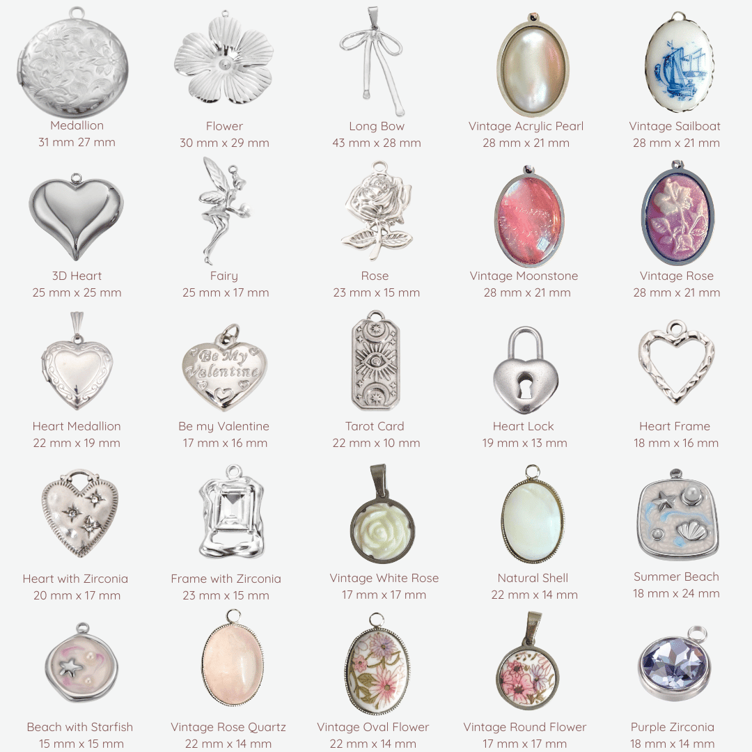 Handgefertigte Vintage Charms und 304 versilberte Edelstahl Charms - Meadory