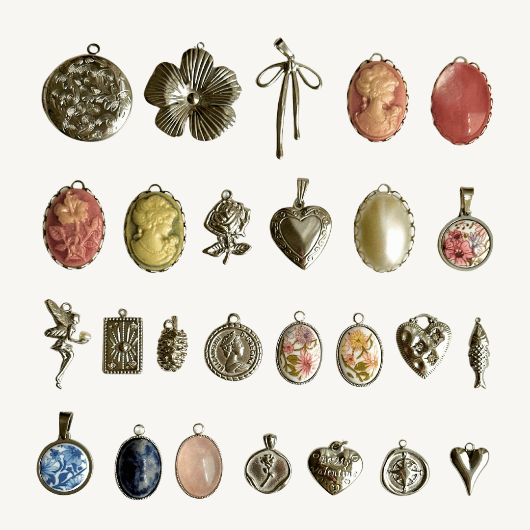 Handgefertigte Vintage Charms und 304 versilberte Edelstahl Charms - Meadory