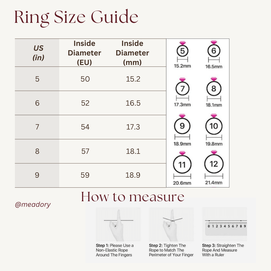 Ring Size Chart - Meadory