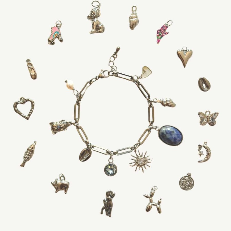 Silber Charm Armband - Meadory