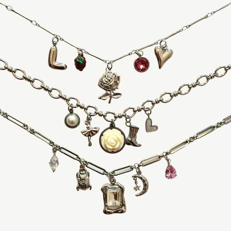 Silber Charm Halskette - Meadory