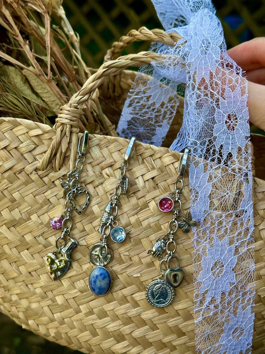 Silber Charm Schlüsselanhänger - Meadory