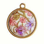 Vintage Blumen Rosa Rund - Meadory