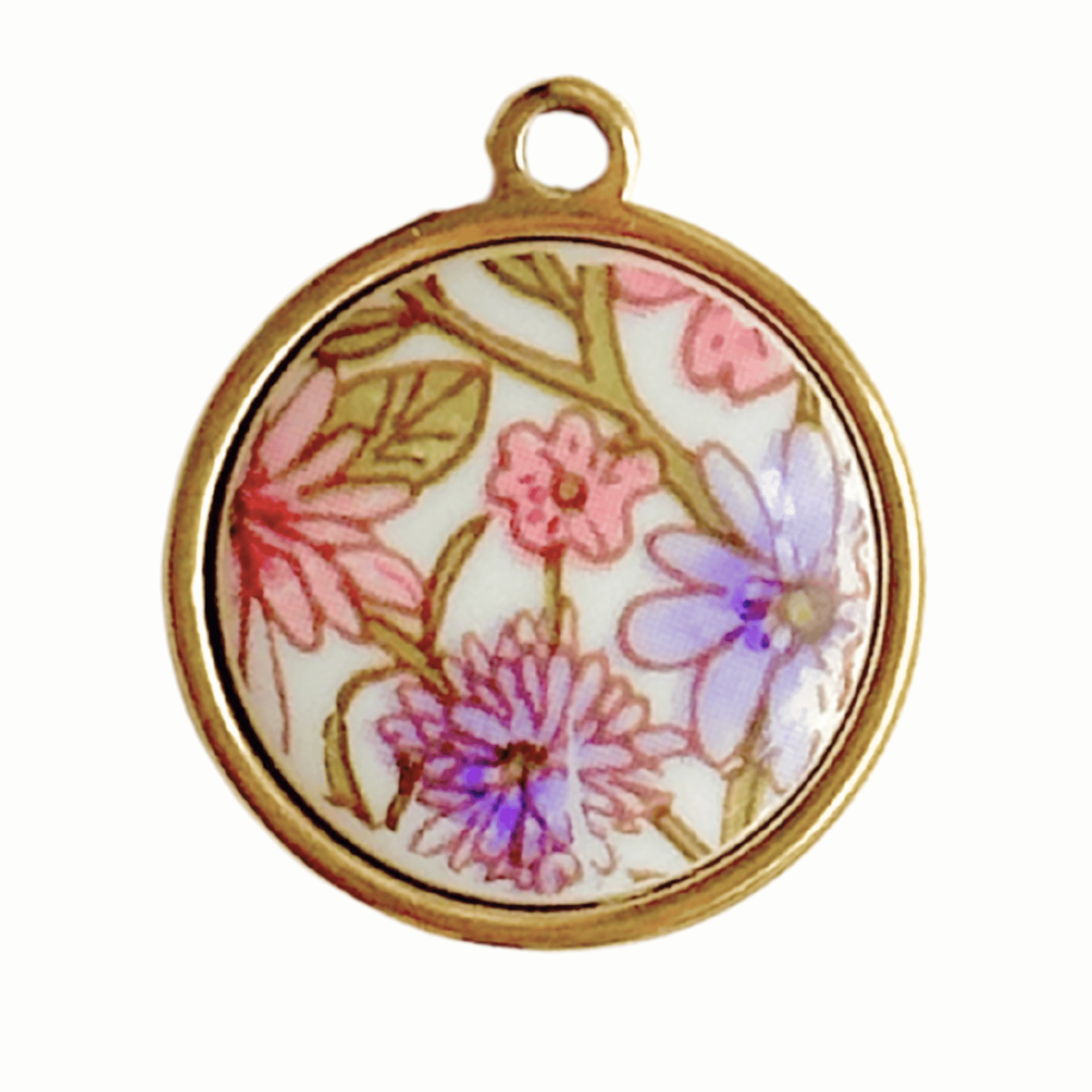 Vintage Blumen Rosa Rund - Meadory