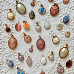 Vintage Lila Perle Charm (klein) - Meadory