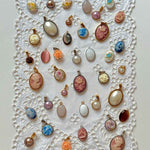 Vintage Lila Perle Charm (klein) - Meadory