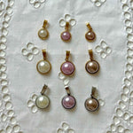 Vintage Lila Perle Charm (klein) - Meadory