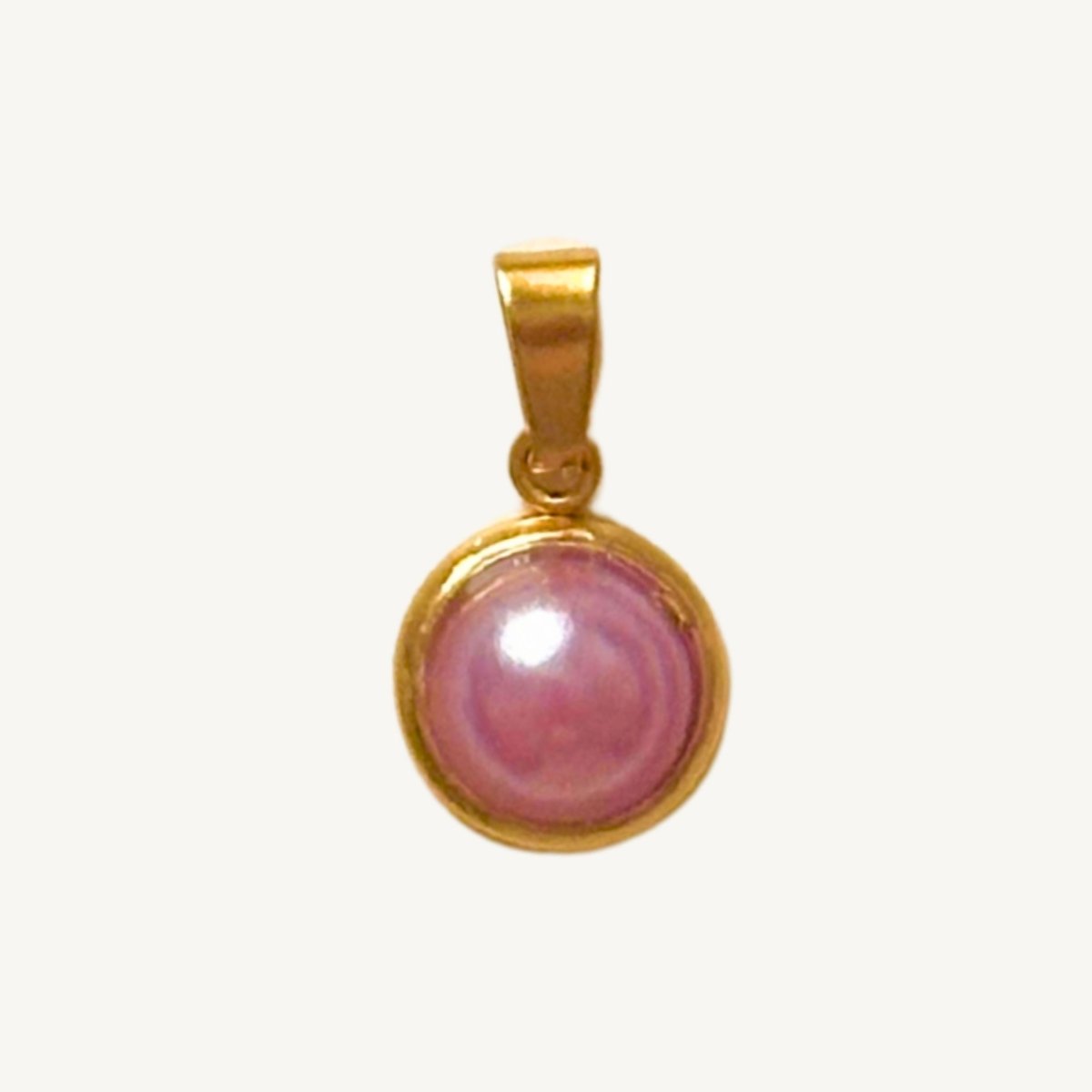 Vintage Rosa Perle Charm (klein) - Meadory