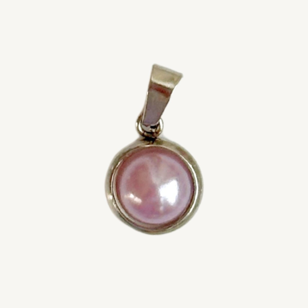 Vintage Rosa Perle Charm (klein) - Meadory