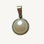 Vintage Weiße Perle Charm - Meadory