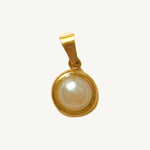Vintage Weiße Perle Charm (klein) - Meadory